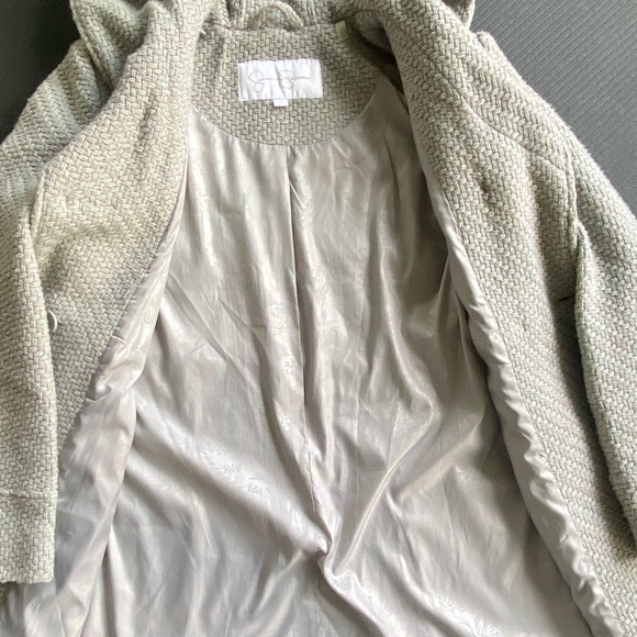 Jessica Simpson Hooded Textured Wool Coat - L - Picture 10 of 16